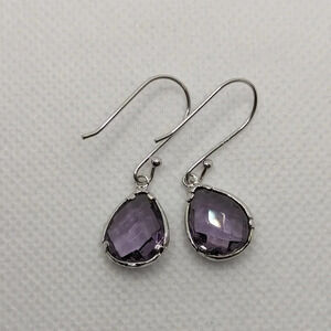✨ Sterling Silver Teardrop Amethyst Earrings ✨